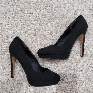 Black Suede High Heels